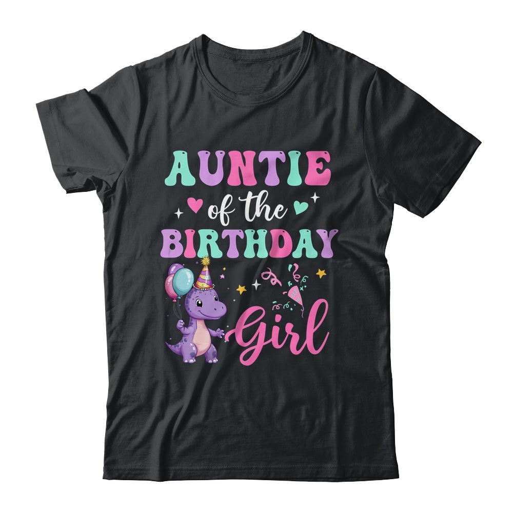 Auntie Of The Birthday For Girl Dinosaur T-Rex Party Family Shirt & Hoodie | siriusteestore