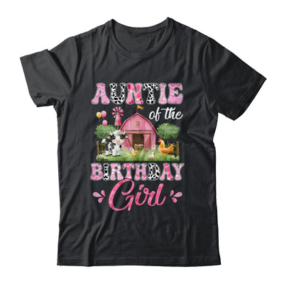 Auntie Of The Birthday Girl 1st Birthday Cow Farm Family Shirt & Hoodie | siriusteestore