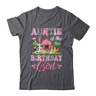 Auntie Of The Birthday Girl 1st Birthday Cow Farm Family Shirt & Hoodie | siriusteestore