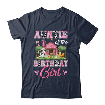 Auntie Of The Birthday Girl 1st Birthday Cow Farm Family Shirt & Hoodie | siriusteestore