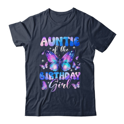 Auntie Of The Birthday Girl Butterfly Family Matching Shirt & Hoodie | siriusteestore