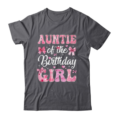 Auntie Of The Birthday Girl Family Pink Coquette Bow Shirt & Hoodie | siriusteestore