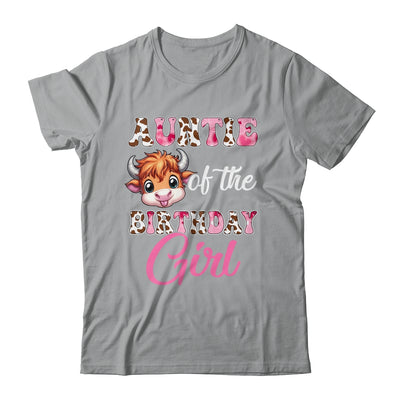 Auntie Of The Birthday Girl Highland Cow Farm 1st Birthday Shirt & Hoodie | siriusteestore