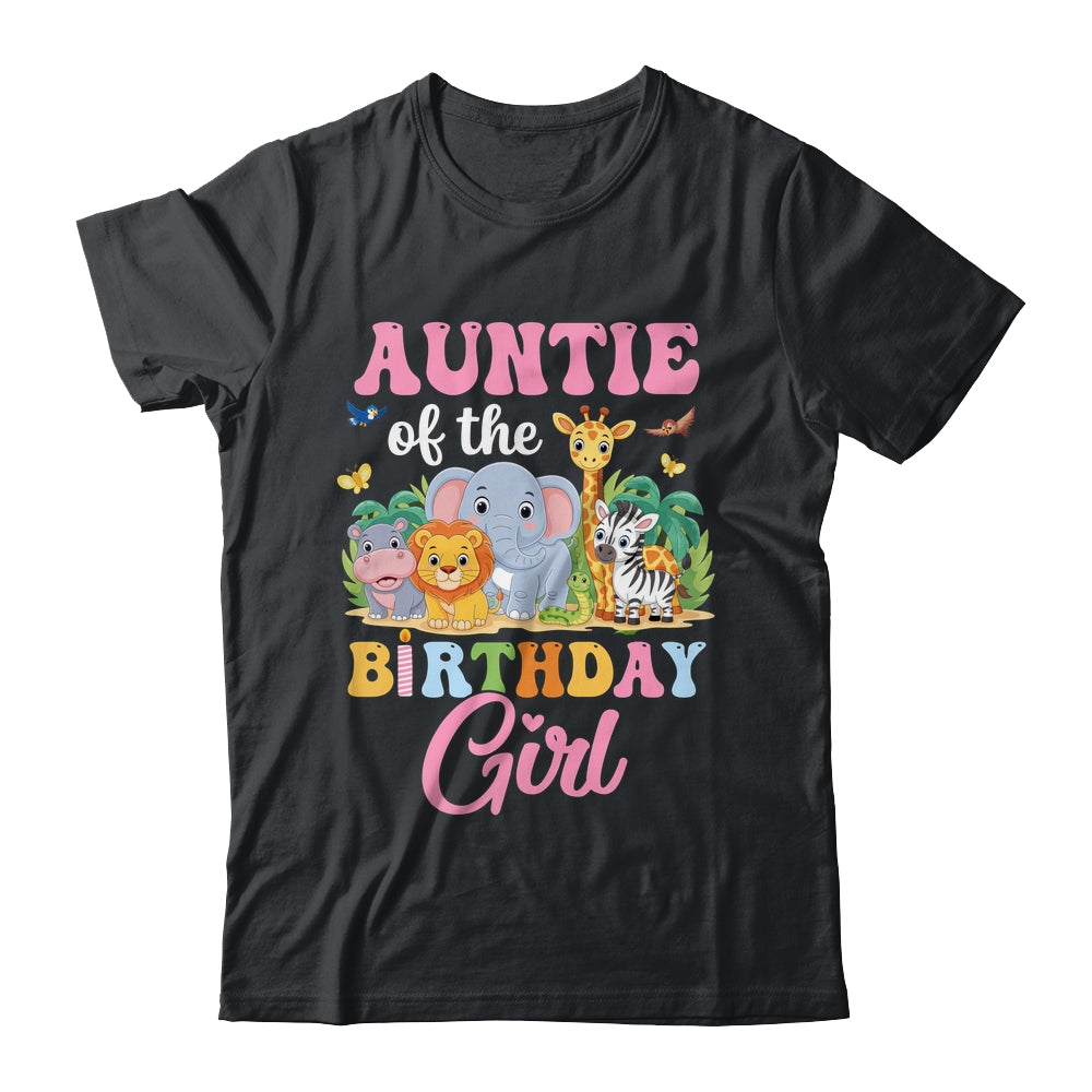 Auntie Of The Birthday Girl Kids Safari Jungle Animal Shirt & Hoodie | siriusteestore