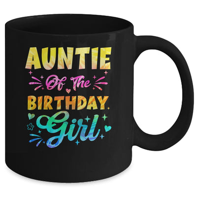 Auntie Of The Birthday Girl Tie Dye 1st Birthday Family Mug | siriusteestore