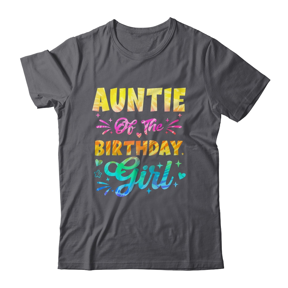 Auntie Of The Birthday Girl Tie Dye 1st Birthday Family Shirt & Hoodie | siriusteestore