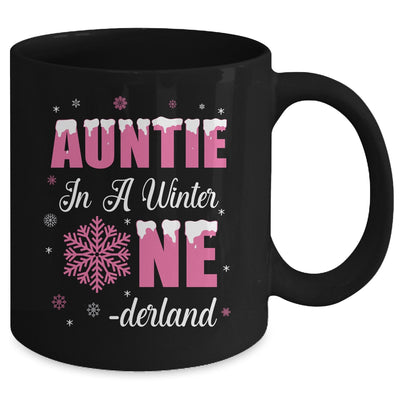 Auntie Of The Birthday Girl Winter Onederland 1st Birthday Mug | siriusteestore