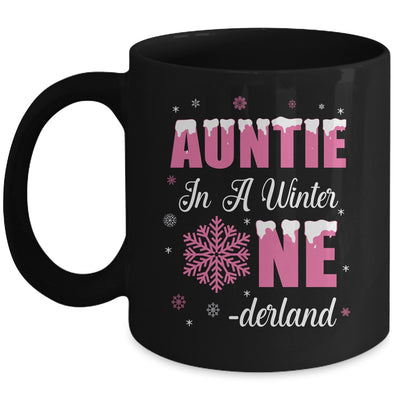 Auntie Of The Birthday Girl Winter Onederland 1st Birthday Mug | siriusteestore