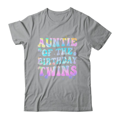 Auntie Of The Birthday Twins Girls Kids Party Retro Bday Shirt & Hoodie | siriusteestore