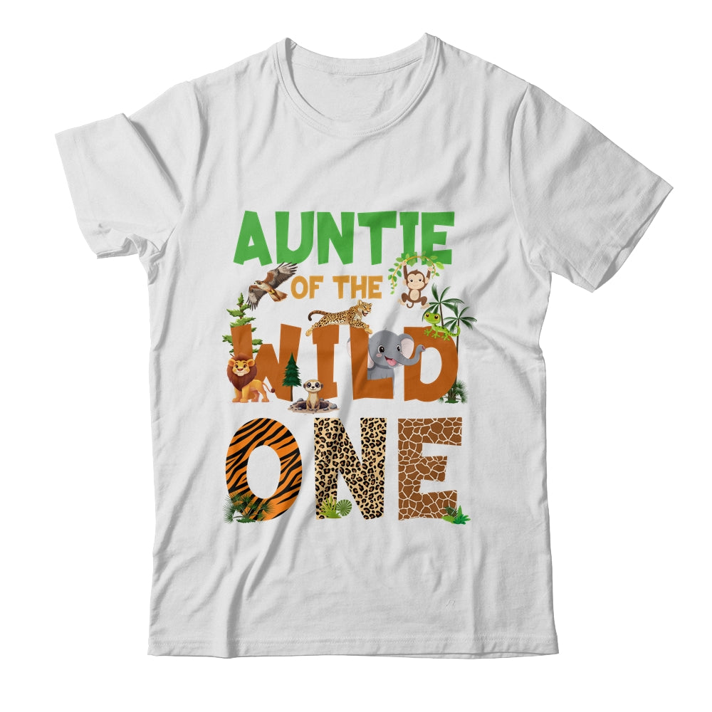 Auntie Of The Birthday Wild One Safari Birthday Boy Family Shirt & Hoodie | siriusteestore