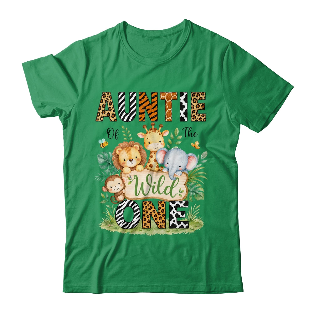 Auntie Of The Wild One First Birthday Boy Jungle Safari Shirt & Hoodie | siriusteestore