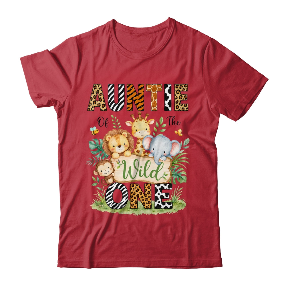 Auntie Of The Wild One First Birthday Boy Jungle Safari Shirt & Hoodie | siriusteestore