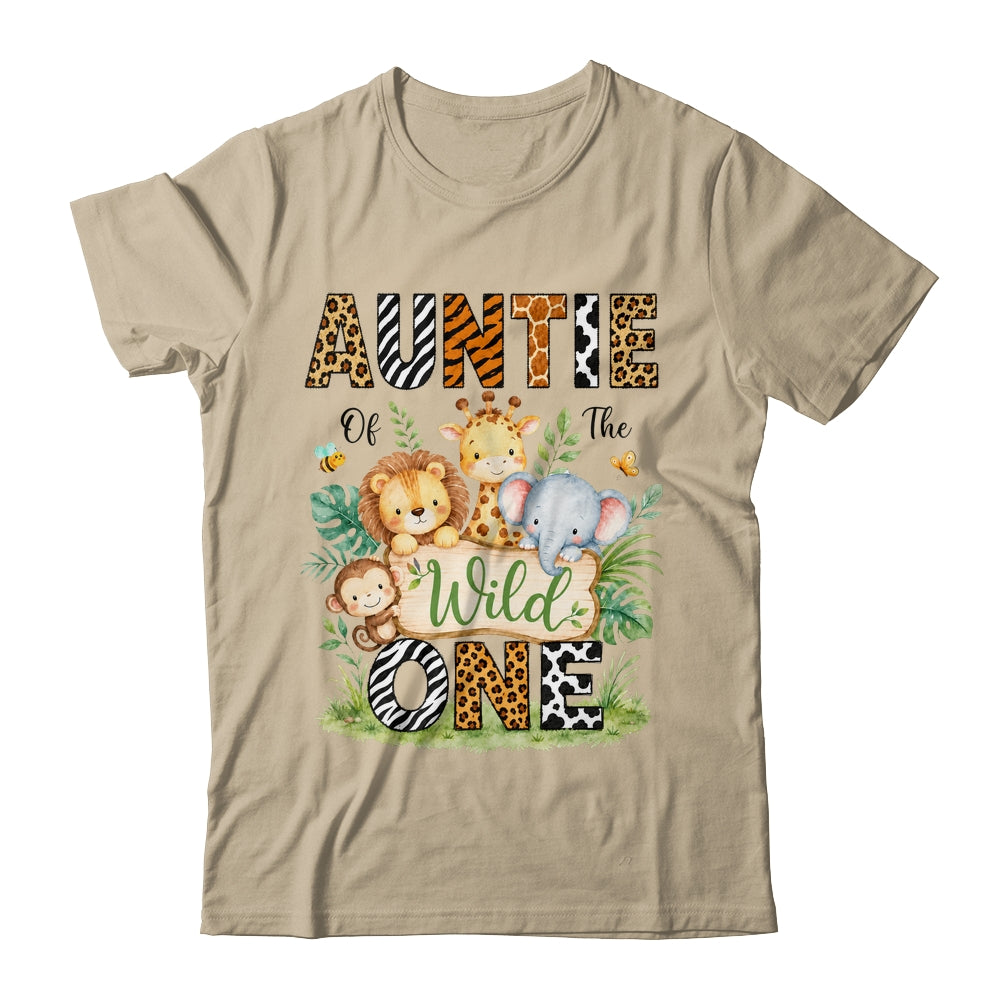 Auntie Of The Wild One First Birthday Boy Jungle Safari Shirt & Hoodie | siriusteestore