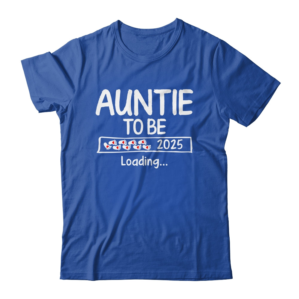 Auntie To Be 2025 Loading Promoted To Auntie Est 2025 Shirt & Tank Top | siriusteestore