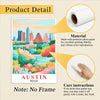 Austin Print Travel Poster Nature Texas City Souvenir Wall Art Landscape Painting Picture Suitable For Home Room Living Room Office Bedroom Decor Unframed | siriusteestore