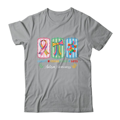 Autism Accept Understand Love Autism Mom Checker Bow Women Shirt & Hoodie | siriusteestore