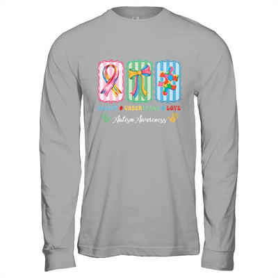 Autism Accept Understand Love Autism Mom Checker Bow Women Shirt & Hoodie | siriusteestore