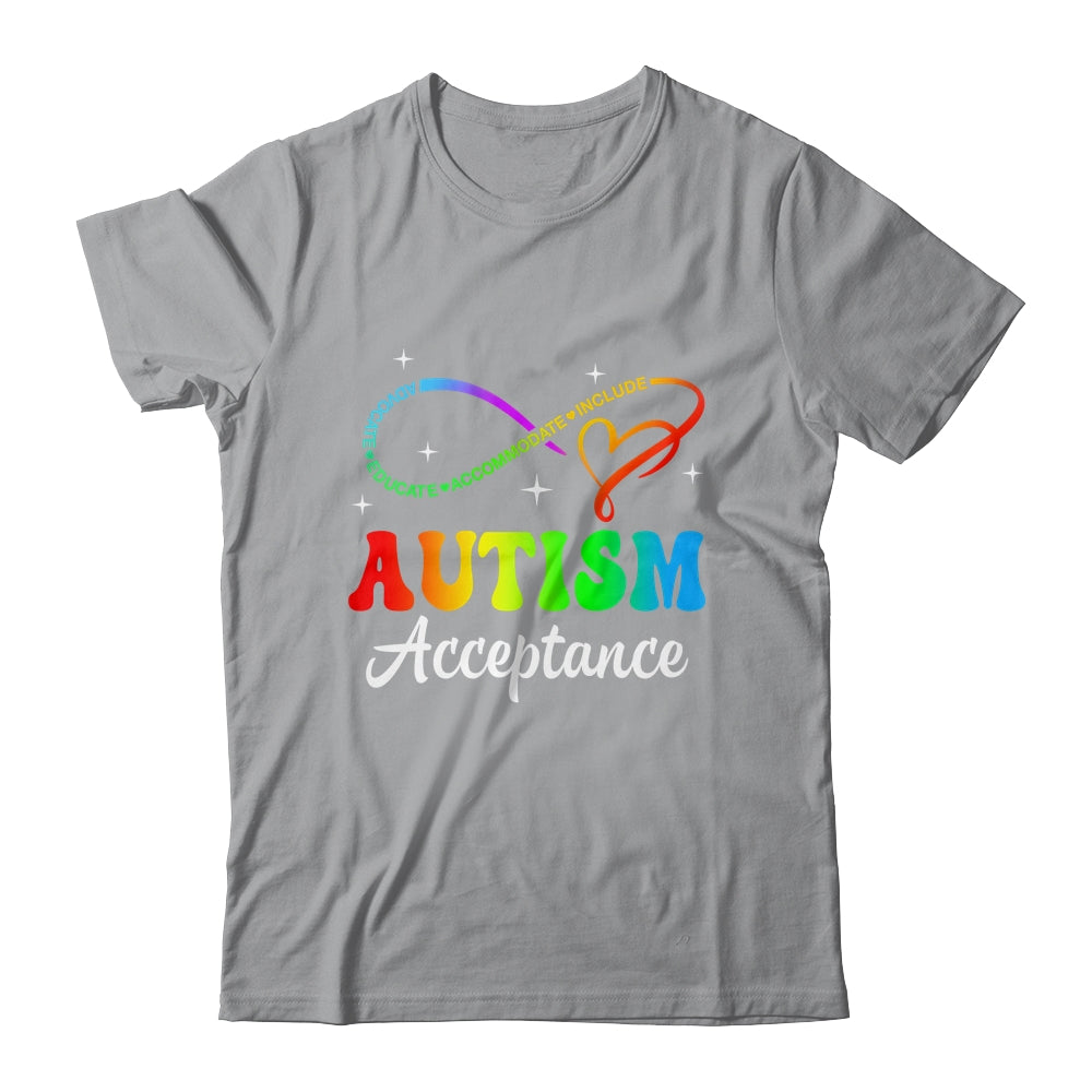 Autism Awareness Acceptance Infinity Symbol Men Women Kid Shirt & Tank Top | siriusteestore