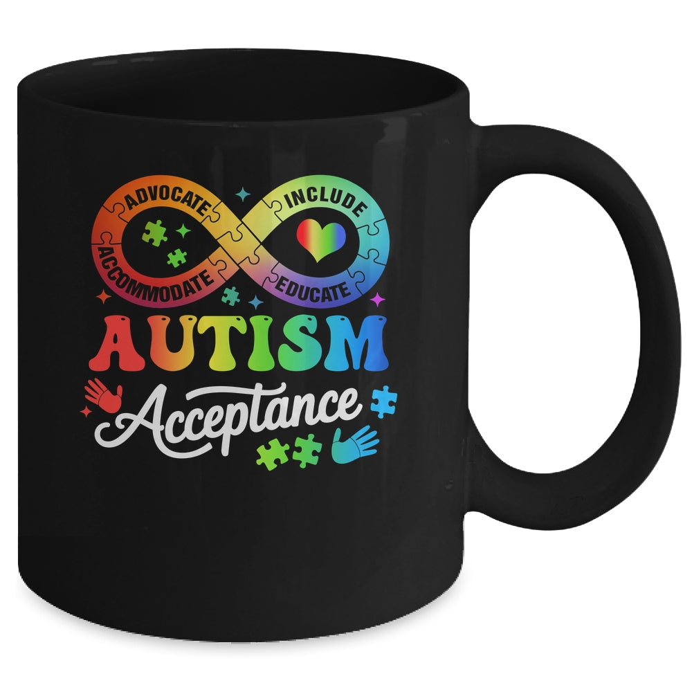 Autism Awareness Acceptance Infinity Symbol Men Women Kids Mug | siriusteestore