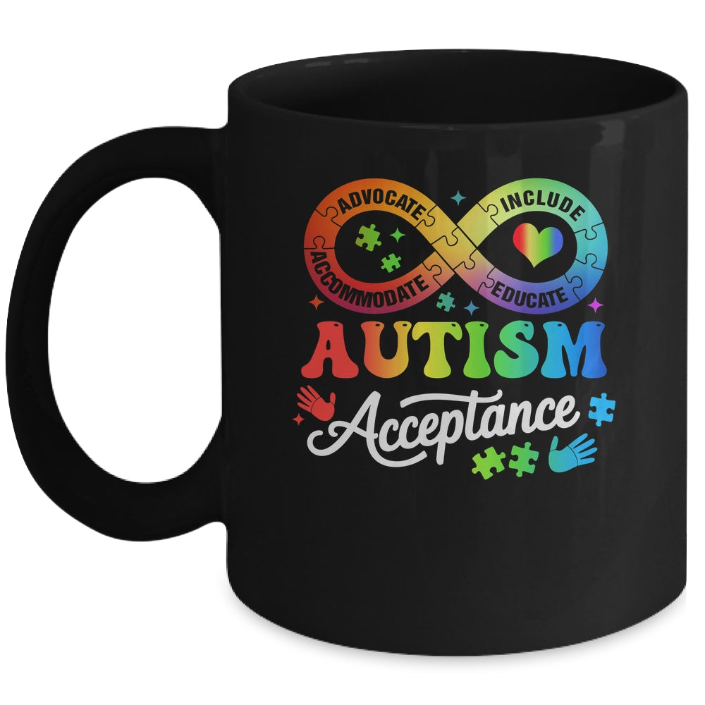 Autism Awareness Acceptance Infinity Symbol Men Women Kids Mug | siriusteestore
