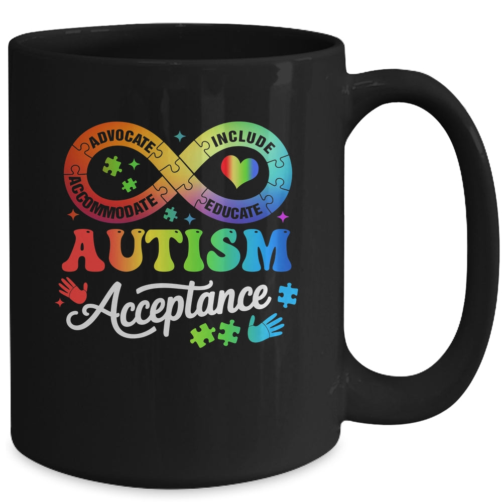Autism Awareness Acceptance Infinity Symbol Men Women Kids Mug | siriusteestore
