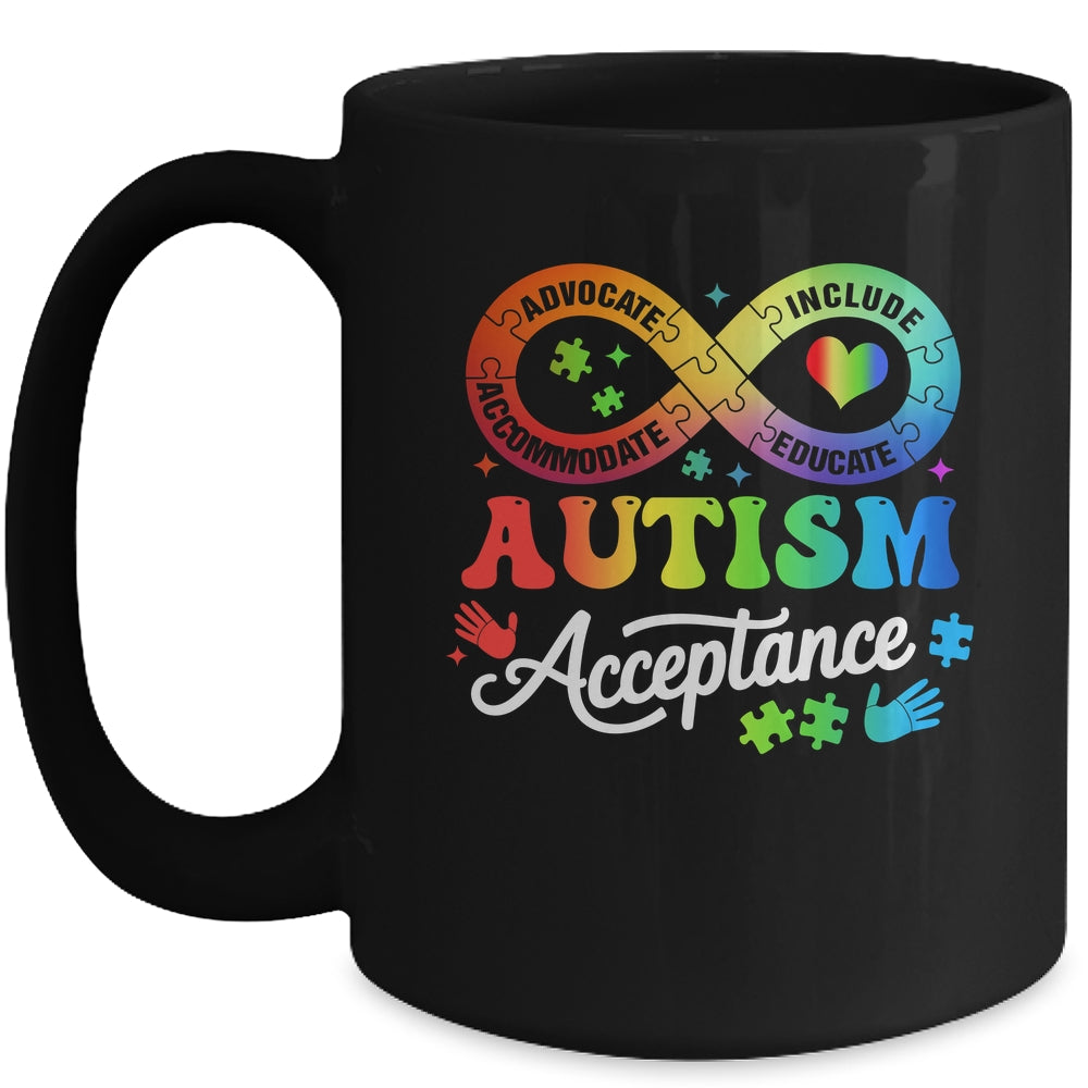 Autism Awareness Acceptance Infinity Symbol Men Women Kids Mug | siriusteestore