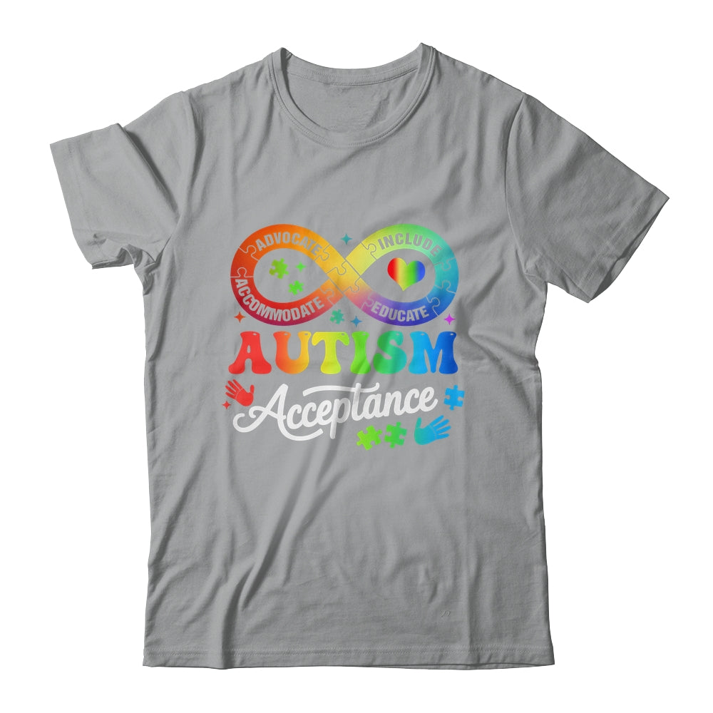 Autism Awareness Acceptance Infinity Symbol Men Women Kids Shirt & Hoodie | siriusteestore