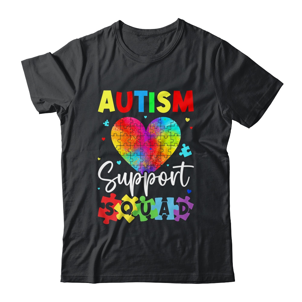 Autism Awareness Autism Squad Support Team Colorful Puzzle Shirt & Tank Top | siriusteestore