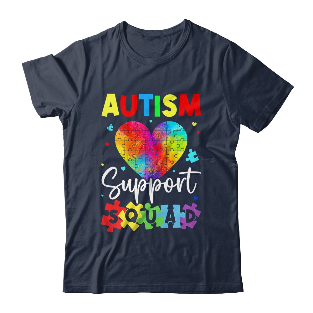 Autism Awareness Autism Squad Support Team Colorful Puzzle Shirt & Tank Top | siriusteestore