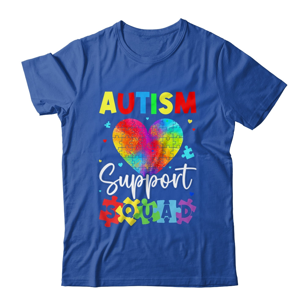 Autism Awareness Autism Squad Support Team Colorful Puzzle Shirt & Tank Top | siriusteestore