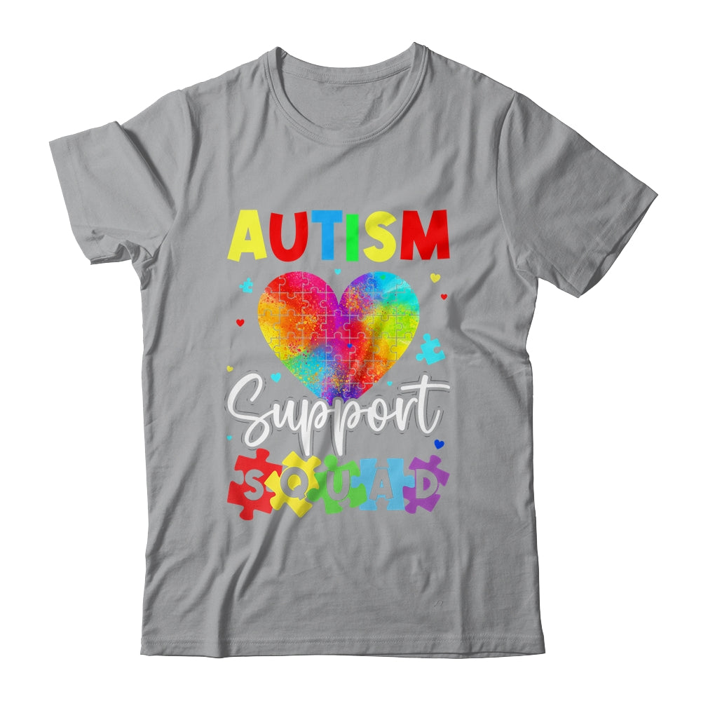 Autism Awareness Autism Squad Support Team Colorful Puzzle Shirt & Tank Top | siriusteestore