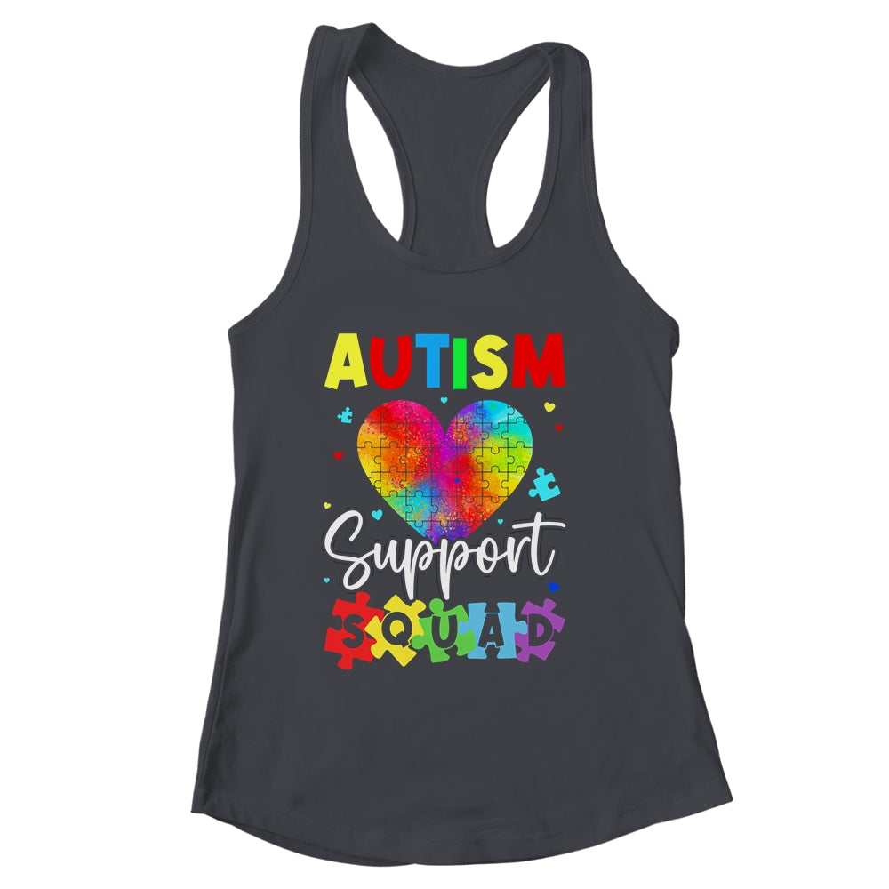 Autism Awareness Autism Squad Support Team Colorful Puzzle Shirt & Tank Top | siriusteestore