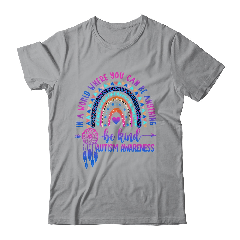 Autism Awareness Be Kind Leopard Rainbow Choose Kindness Shirt & Tank Top | siriusteestore