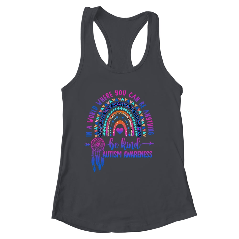 Autism Awareness Be Kind Leopard Rainbow Choose Kindness Shirt & Tank Top | siriusteestore