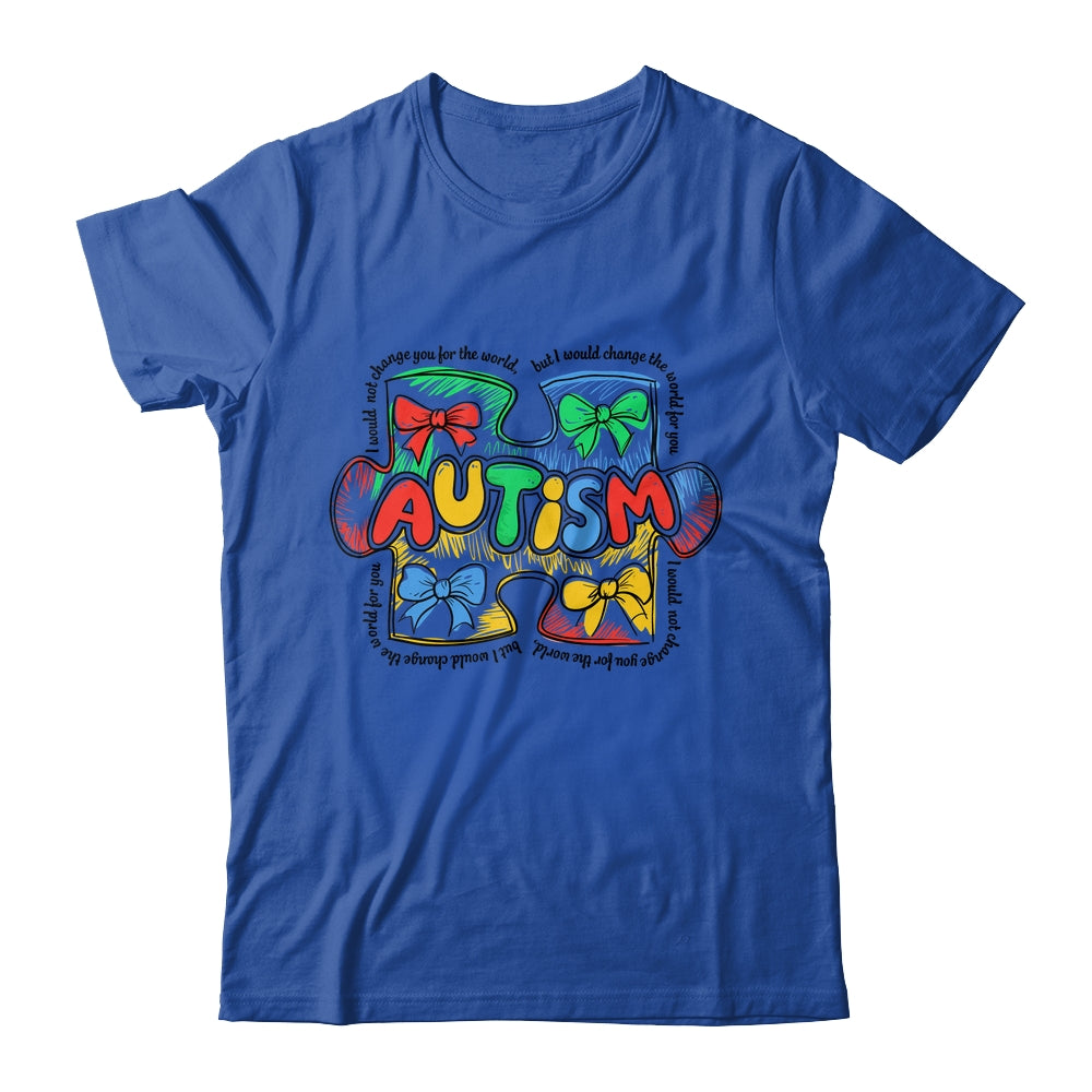 Autism Awareness Coquette Bow Retro Teacher Autism Education Shirt & Hoodie | siriusteestore