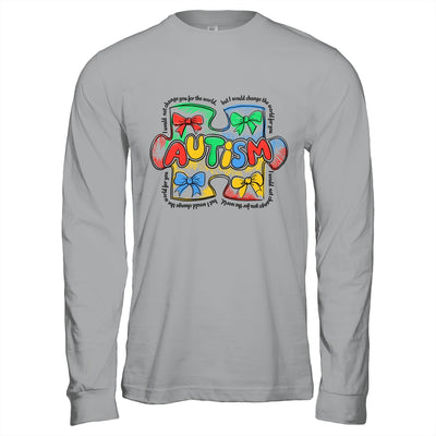 Autism Awareness Coquette Bow Retro Teacher Autism Education Shirt & Hoodie | siriusteestore