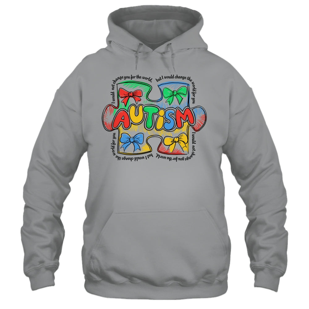Autism Awareness Coquette Bow Retro Teacher Autism Education Shirt & Hoodie | siriusteestore