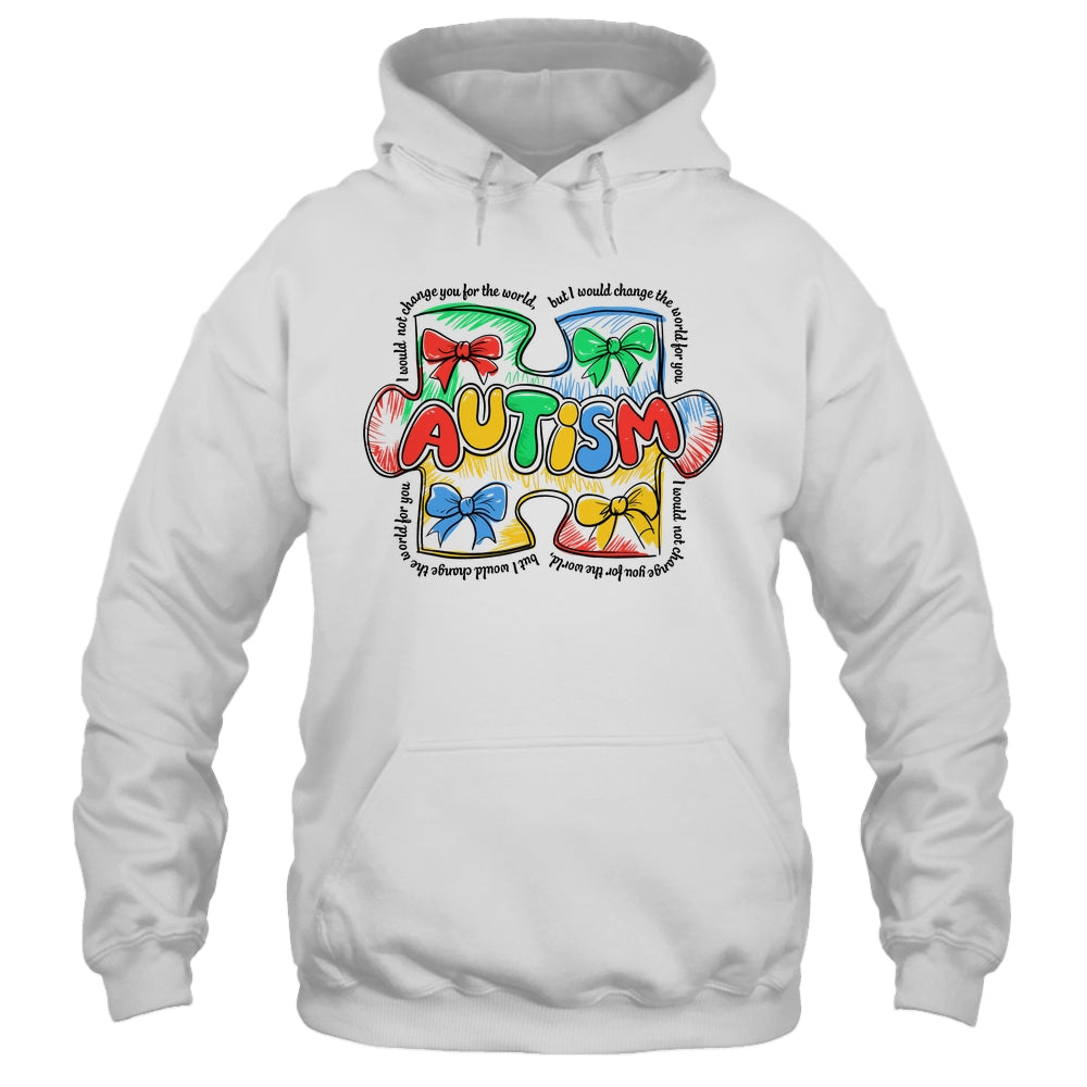 Autism Awareness Coquette Bow Retro Teacher Autism Education Shirt & Hoodie | siriusteestore