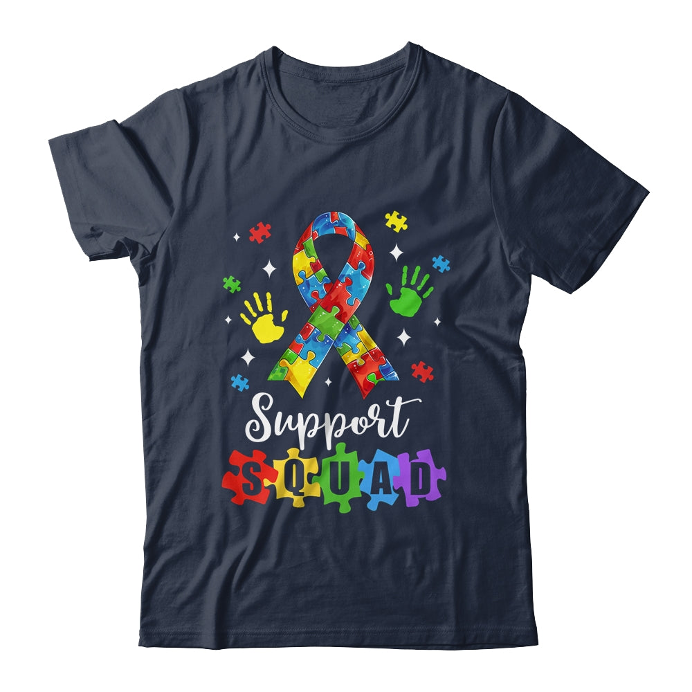 Autism Awareness Month Ribbon Support Squad Womens Kids Shirt & Tank Top | siriusteestore