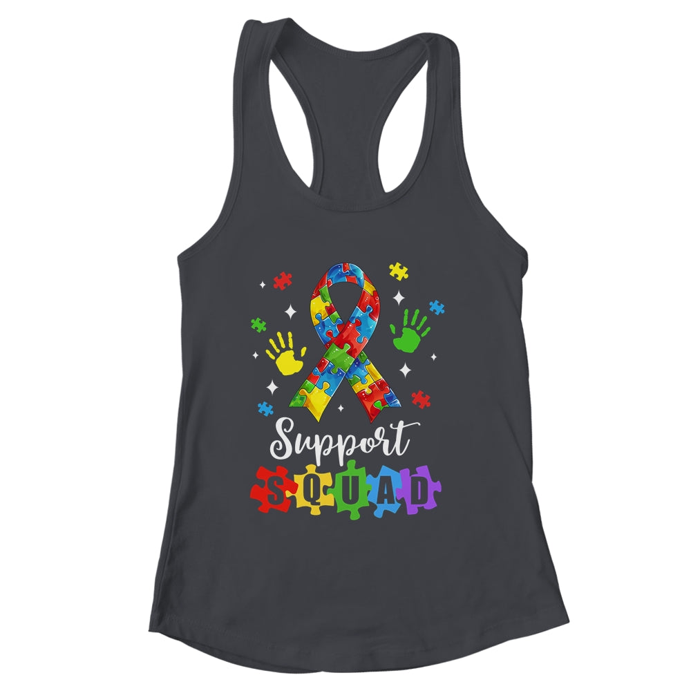Autism Awareness Month Ribbon Support Squad Womens Kids Shirt & Tank Top | siriusteestore