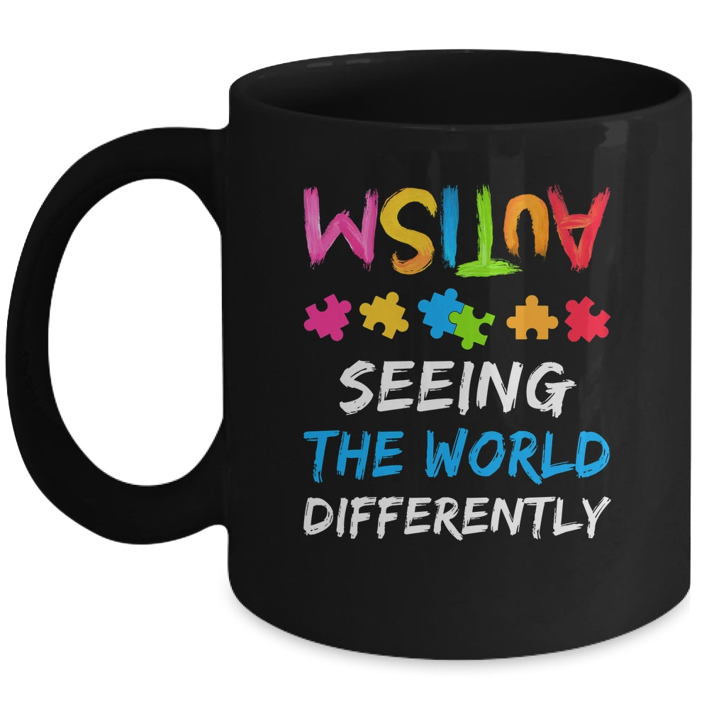 Autism Awareness Month Support Seeing The World Differently Mug | siriusteestore