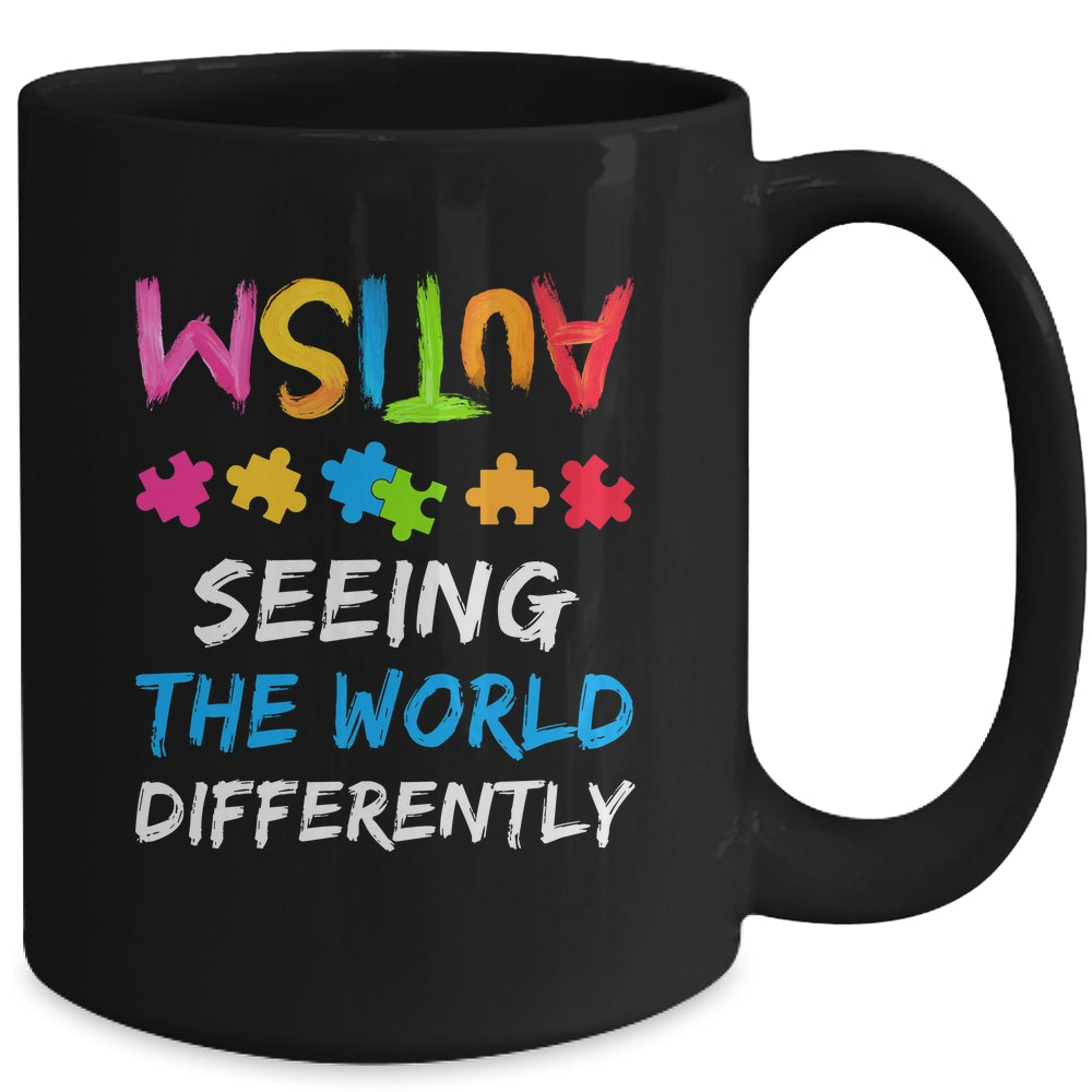 Autism Awareness Month Support Seeing The World Differently Mug | siriusteestore