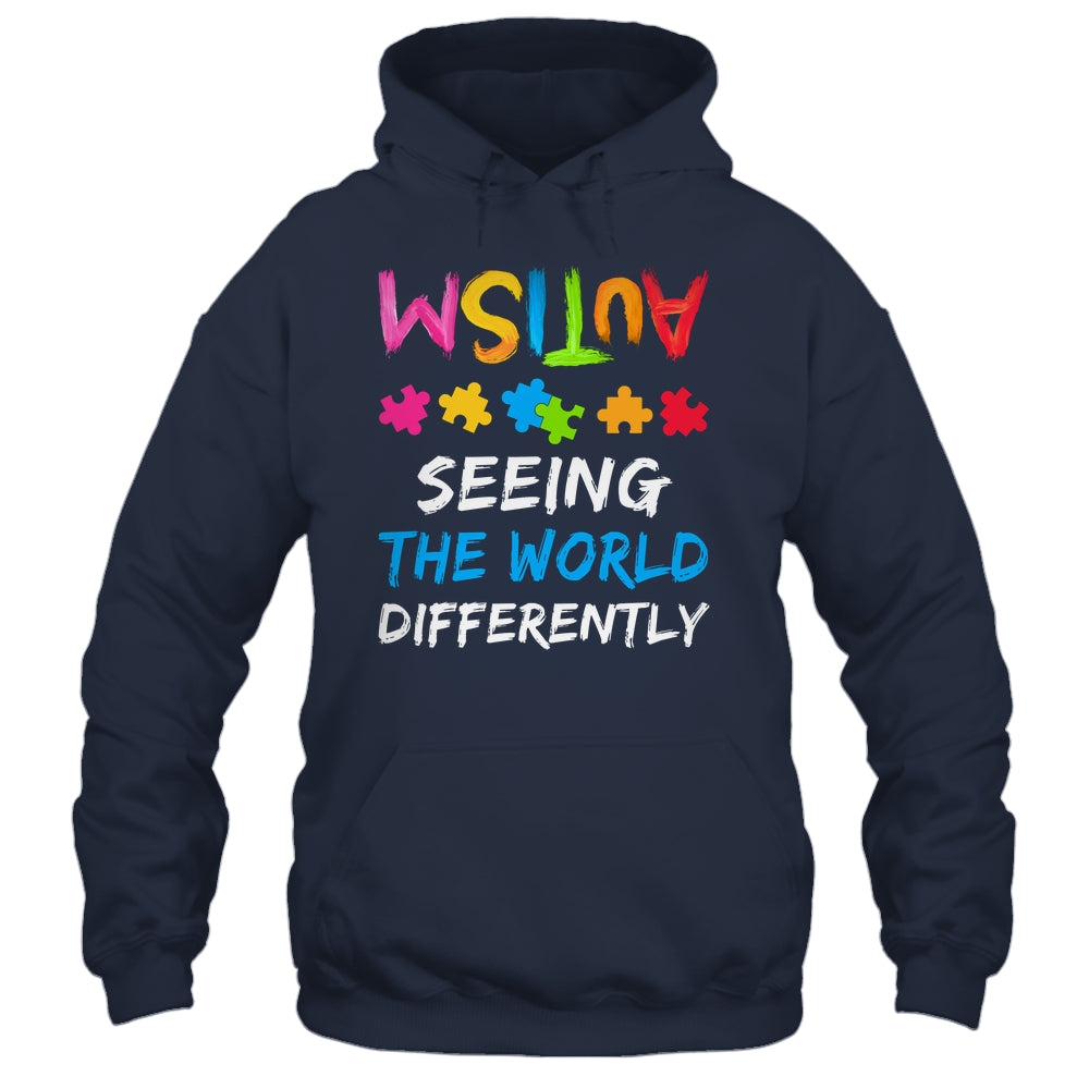 Autism Awareness Month Support Seeing The World Differently Shirt & Hoodie | siriusteestore
