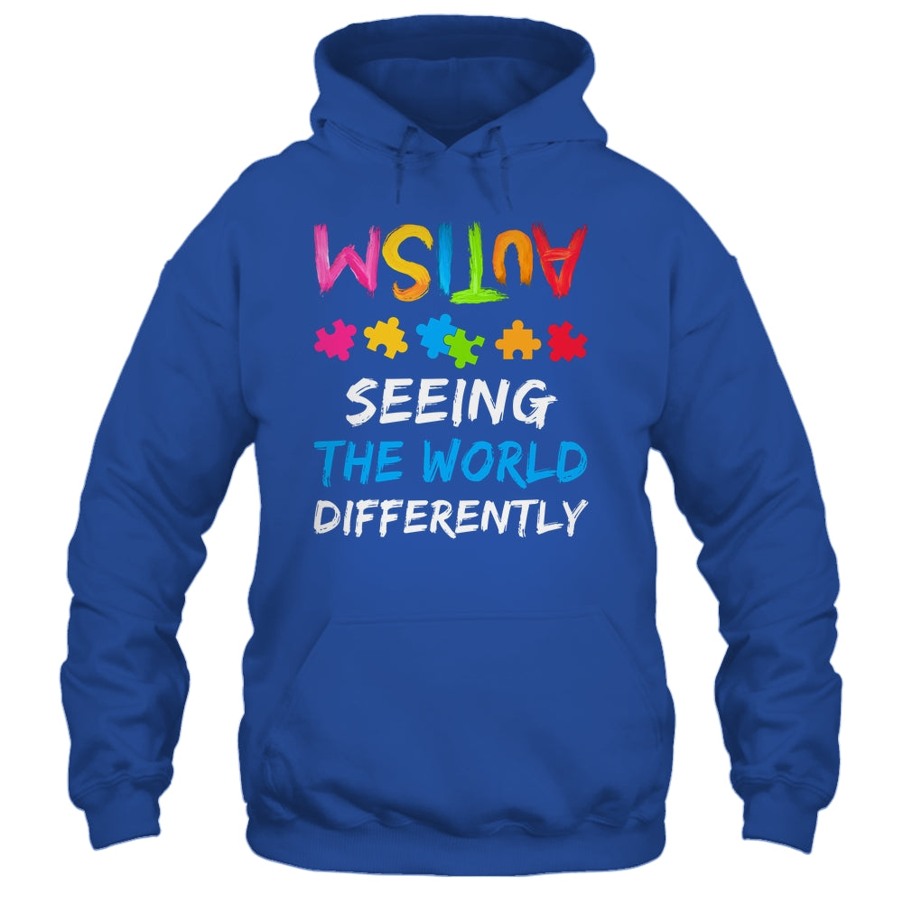 Autism Awareness Month Support Seeing The World Differently Shirt & Hoodie | siriusteestore