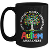 Autism Awareness Month Tree Love Support Accept Understand Mug | siriusteestore