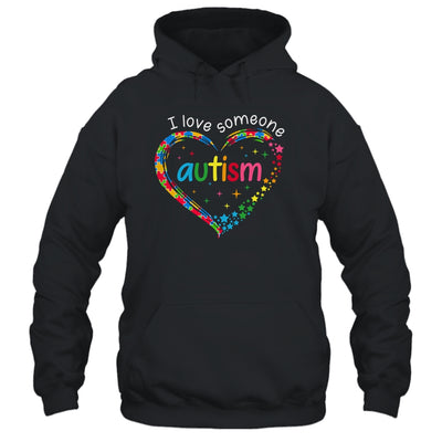 Autism Awareness Puzzle Heart I Love Someone With Autism Shirt & Tank Top | siriusteestore