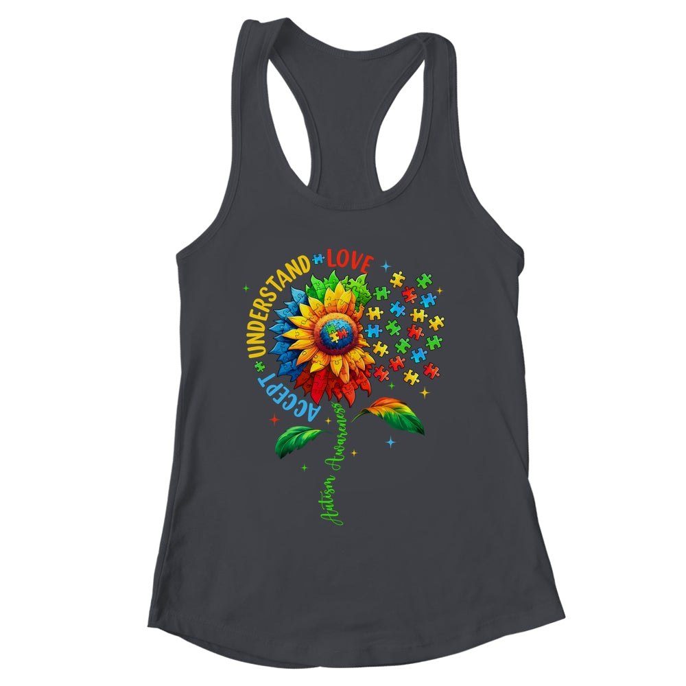 Autism Awareness Sunflower Men Women Kids Autism Sunflower Shirt & Tank Top | siriusteestore