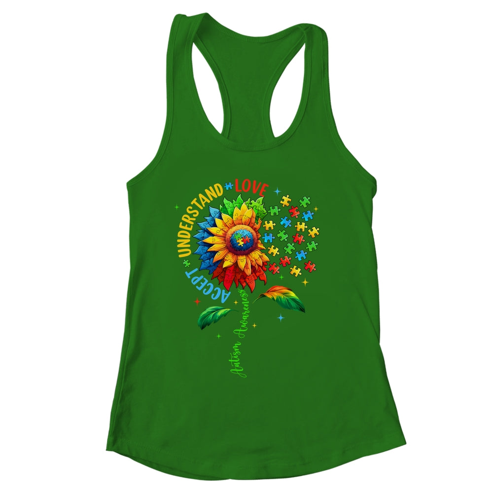 Autism Awareness Sunflower Men Women Kids Autism Sunflower Shirt & Tank Top | siriusteestore