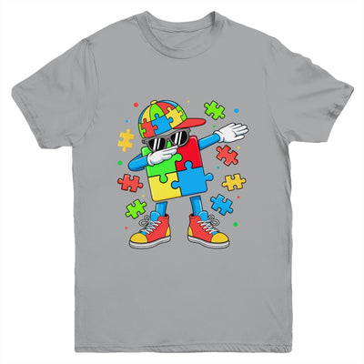 Autism Awareness Support Dabbing Puzzle Friends Family Son Youth Shirt | siriusteestore