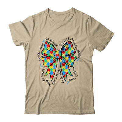 Autism Bow Autism Awareness Coquette Bow Puzzle Teacher Shirt & Sweatshirt | siriusteestore